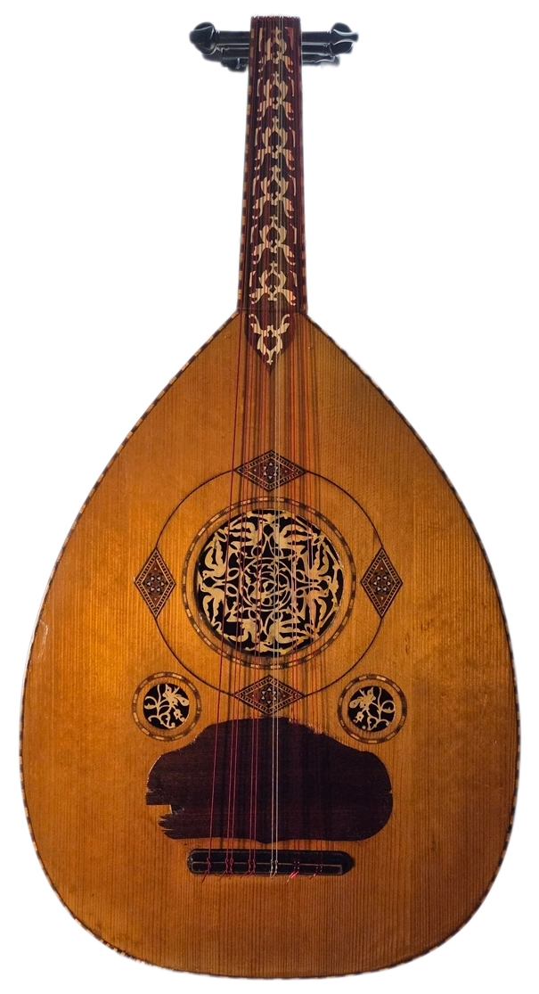 La Primera · Arabic oud · 1901 · soundboard with shamsa rosettes