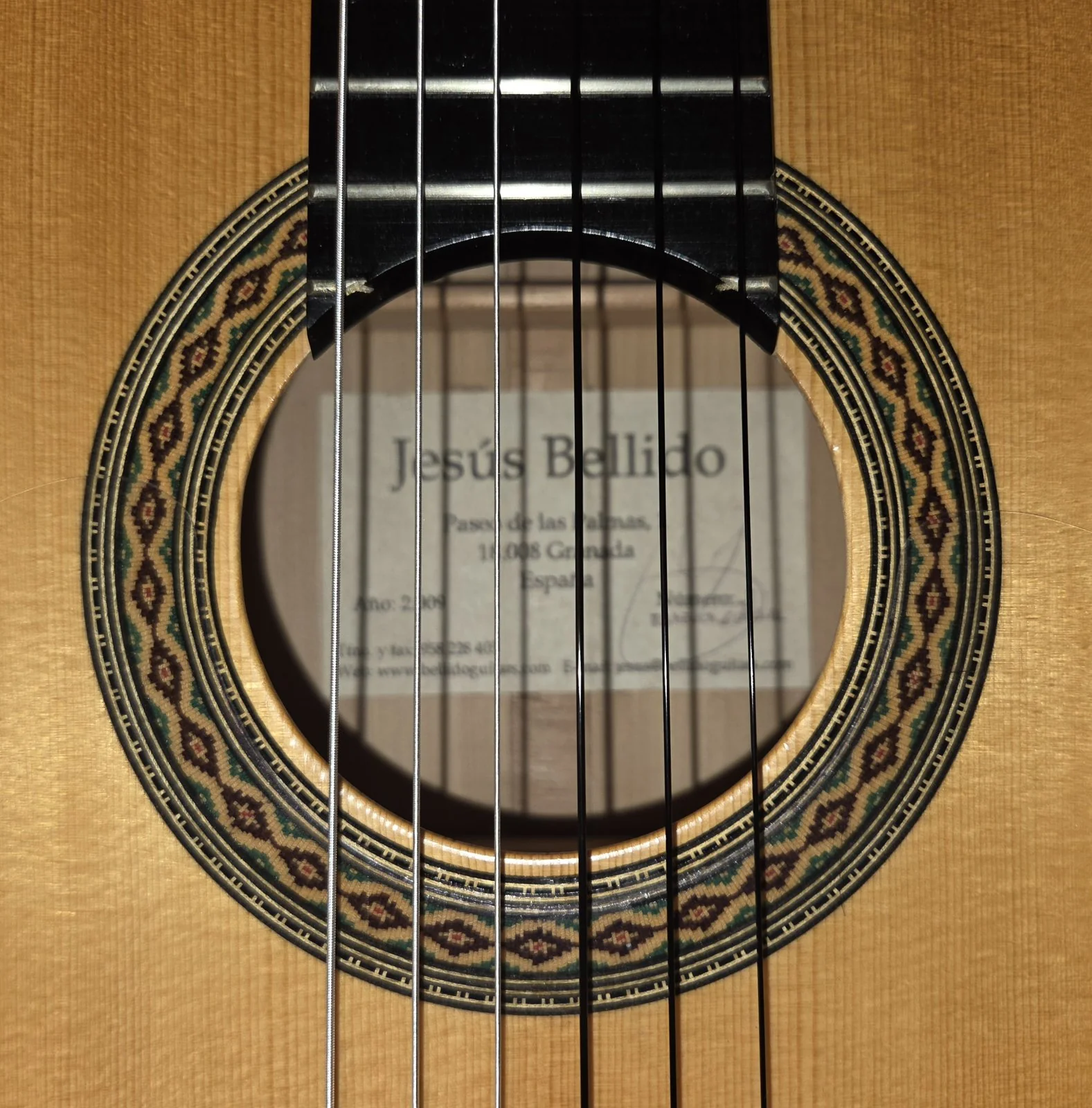 La Zambra · rosette and Jesús Bellido label detail